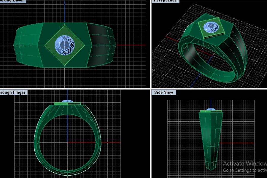 3D tekening design juweel op maat